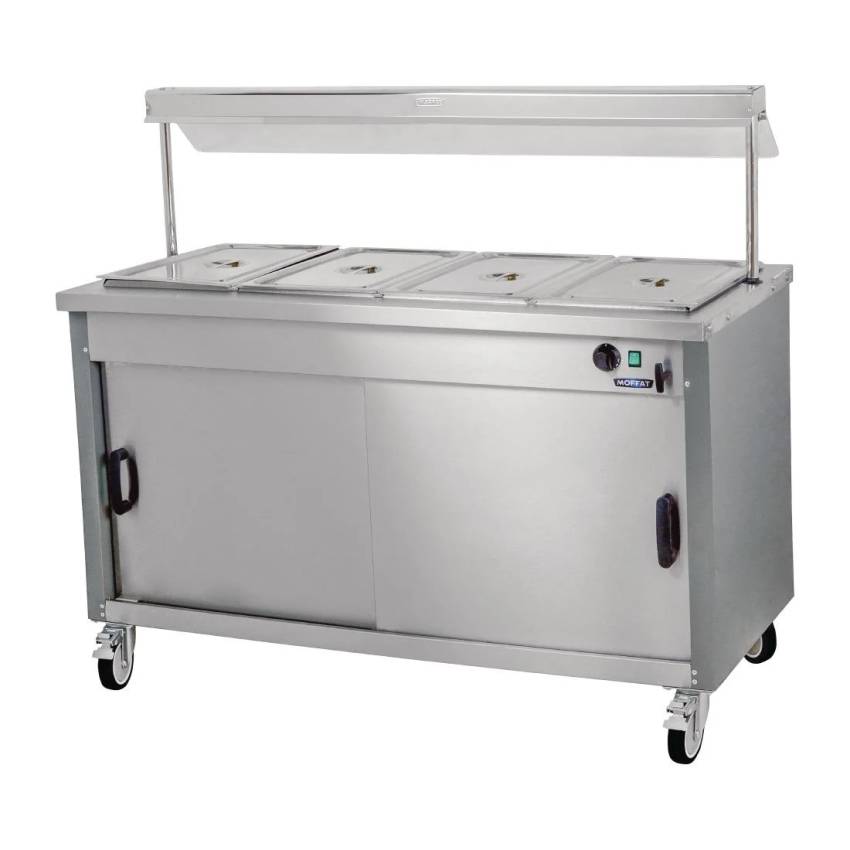 Moffat Mobile Dry Heat Bain Marie & Quartz Gantry & Drop Down Trayslide