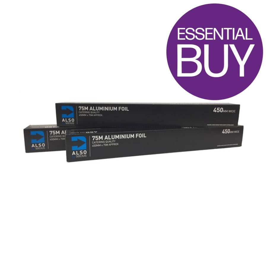 Catering Foil Aluminium Cutter Box 45cm x 75M