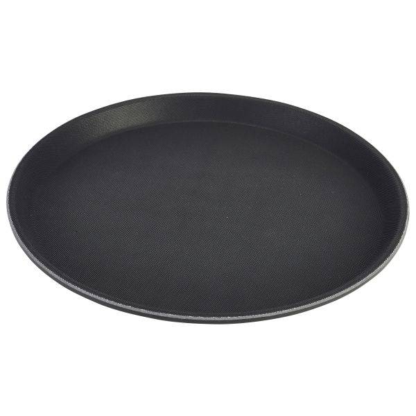 11in Round Non-Slip Tray Black