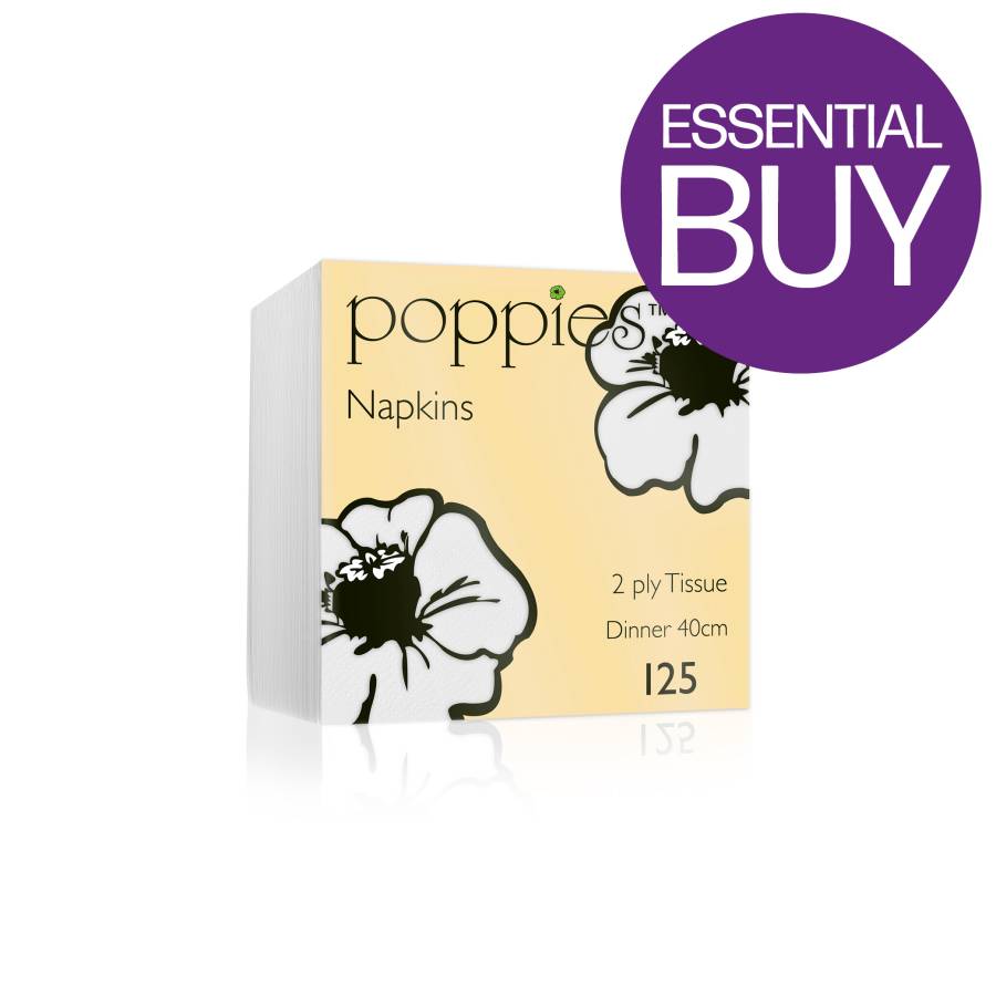 Napkin 40cm 2 Ply White (x2000)