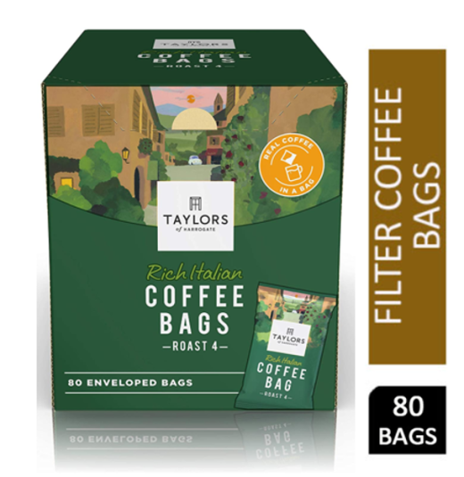 Taylors of Harrogate Rich Italian Enveloped Coffee Bags (x80)