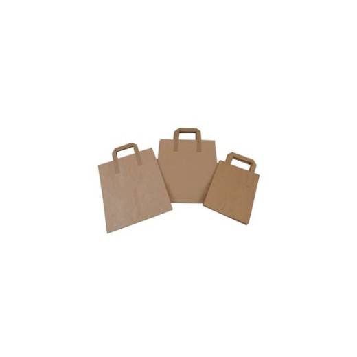 Kraft External Handle Brown SOS Bags Small Pure 7x10.5x8.5in  (x500)