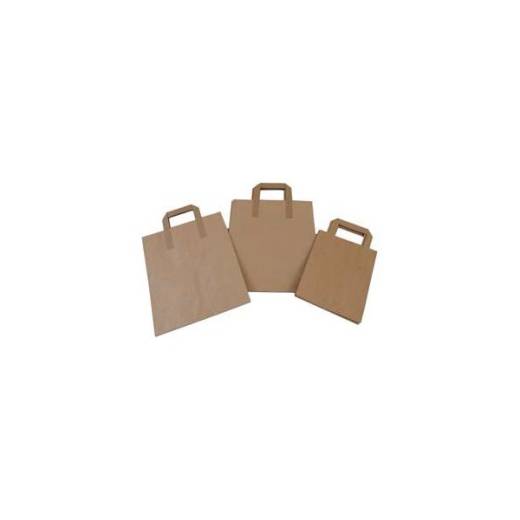 Kraft External Handle Brown SOS Bag Medium 8.5x13x10in (x250)