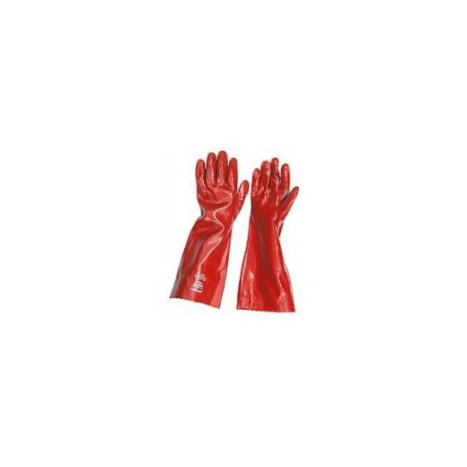Red PVC Gauntlets 45cm / 18in (Pair)