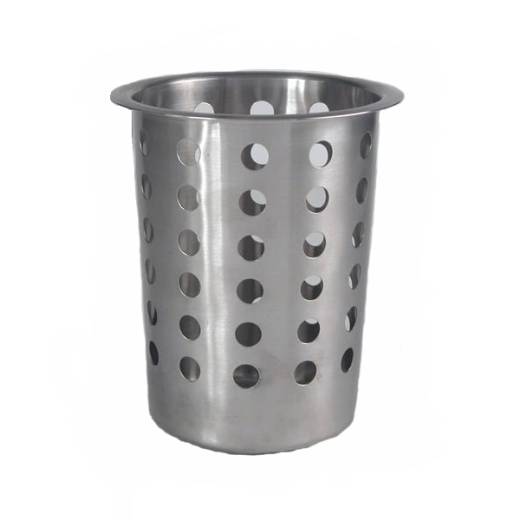 Genware Stainless Steel Perforated Cutlery Cylinder 4.5in
