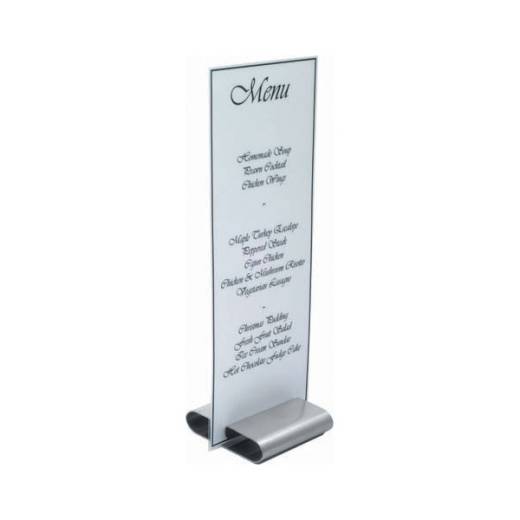 Menu Stand Stainless Steel 8x8cm