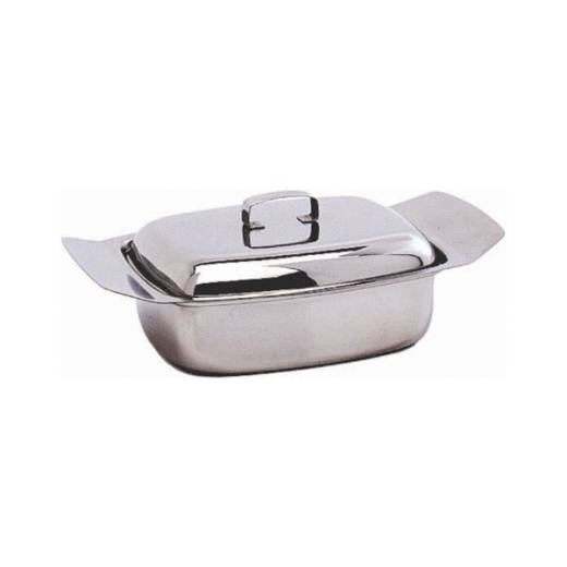 Stainless Steel Butter Dish & Lid 250g