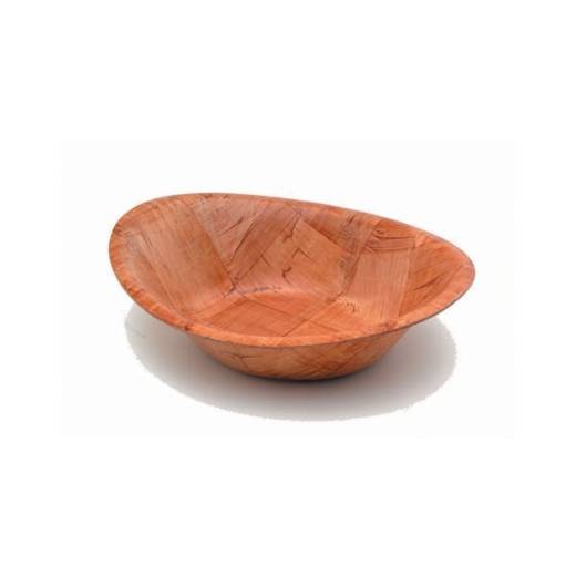 Oval Woven Wood Bowl 9x7in (x12)