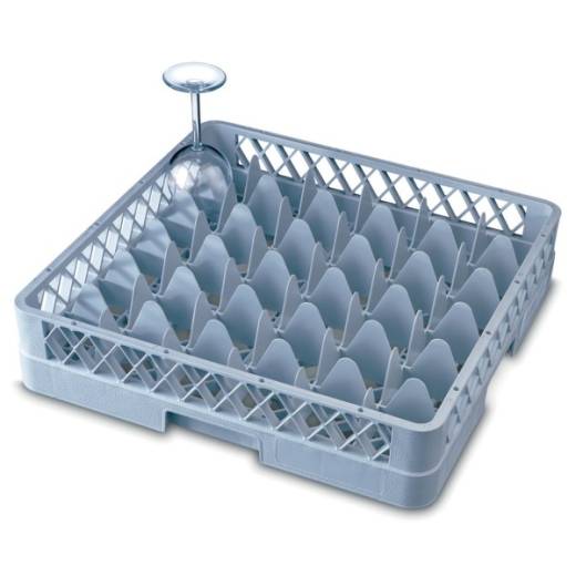 Genware 36 Compartment Glass Rack with 1 Extender