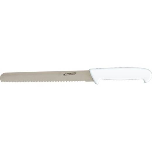 Genware Bread Knife 20.3cm Serrated White
