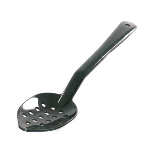 Perforated Spoon 11in Black Polycarbonate