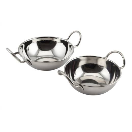 Stainless Steel Balti Dish 13cm with Handles (x12)