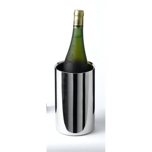 Polished Stainless Steel Wine Cooler 12x20cm
