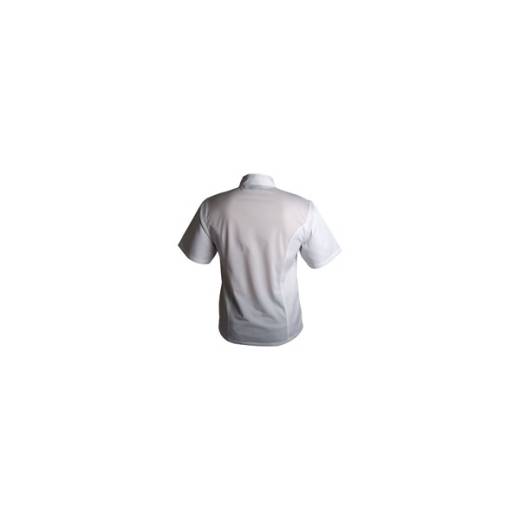 Coolback Press Stud Chefs Jacket Short Sleeve White Large