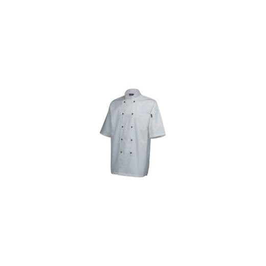 Chef Superior Jacket Short Sleeve White Small