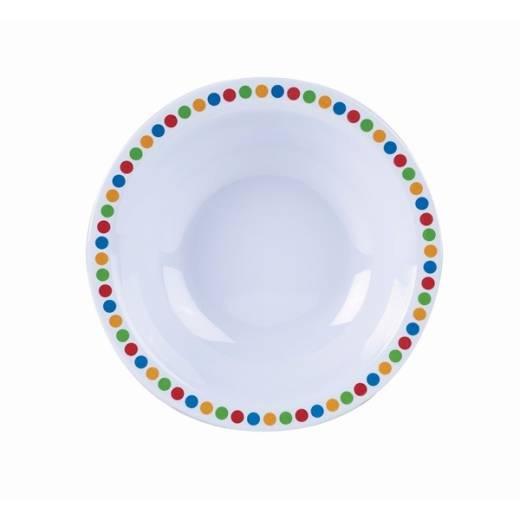 Genware Melamine 15cm Bowl - Coloured Circles (x12)