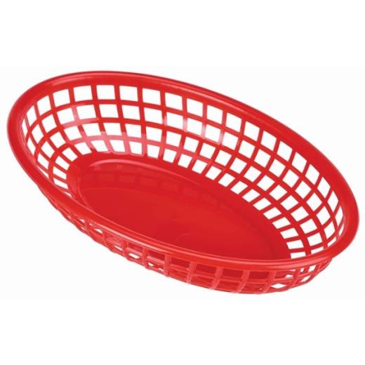 Fast Food Basket Red 23.5x15.4cm (x6)