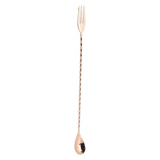 Copper Fork End Bar Spoon 32cm