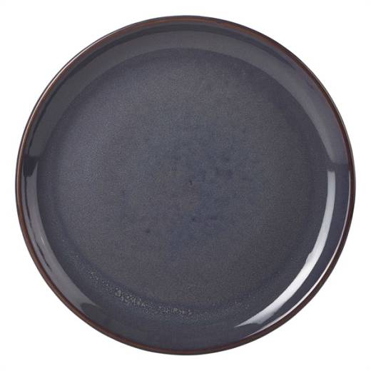 Terra Stoneware Rustic Blue Coupe Plate 19cm (x6)