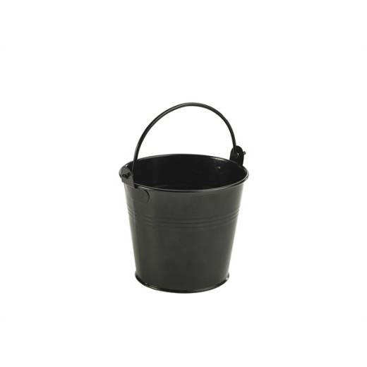 Galvanised Steel Serving Bucket 10cm Black (x12)