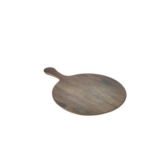 Wood Effect Melamine Paddle Board Round 17in