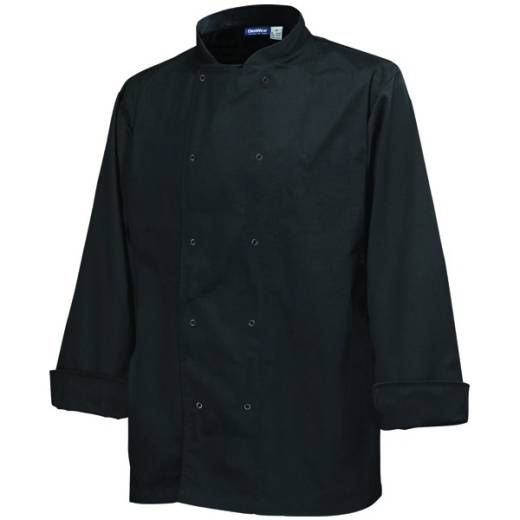Chef Basic Stud Jacket Long Sleeve  Black XS