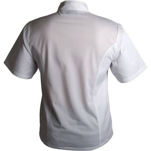 Chef Coolback Press Stud Jacket Short Sleeve White XS