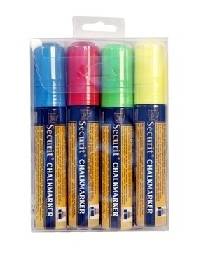 Chalkmarkers Red/Green/Yellow/Blue (Large)