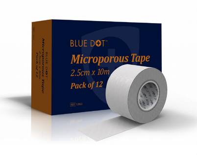 Blue Dot Microporous Tape 2.5cm x 5m