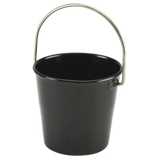 Stainless Steel Miniature Bucket 4.5cm Black (x24)