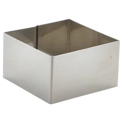 Stainless Steel Mousse Ring Square 6x3.5cm (x12)