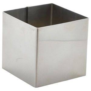 Stainless Steel Mousse Ring Square 6x6cm (x12)