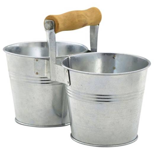 Galvanised Steel Combi Serving Buckets 10cm (x12)