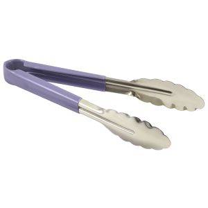 Genware Colour Coded Stainless Steel Tong 23cm Purple