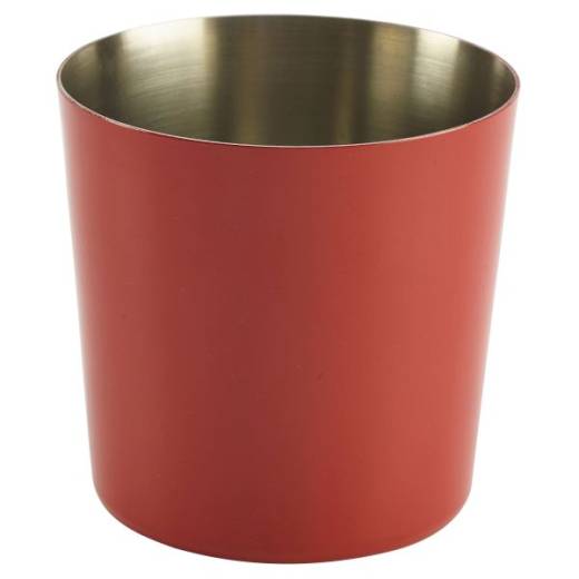 Stainless Steel Serving Cup 8.5 x 8.5cm Red (x12)
