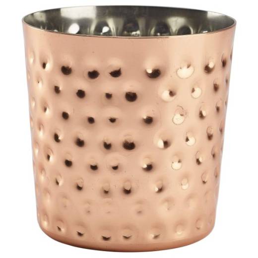 Copper Plated Serving Cup Hammered 8.5 x 8.5cm (x12)