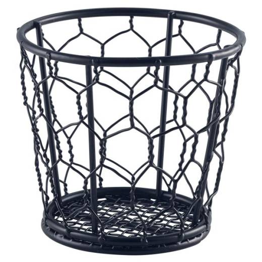 Black Wire Basket 10cm (x6)