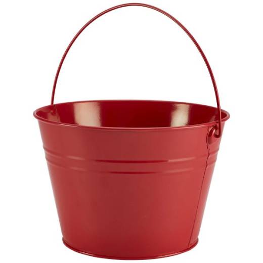Stainless Steel Serving Bucket 25cm Red