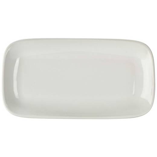 Royal Genware Rectangular Rounded Edge Plate 35 x 18.5cm (x3)