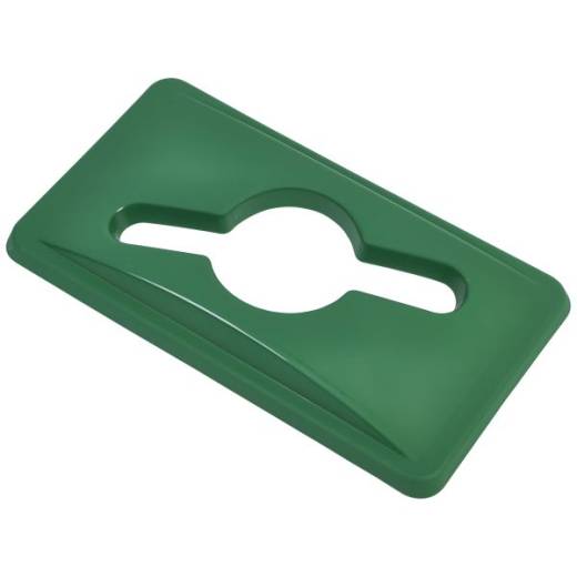 Green Glass Lid For Slim Recycling Bin