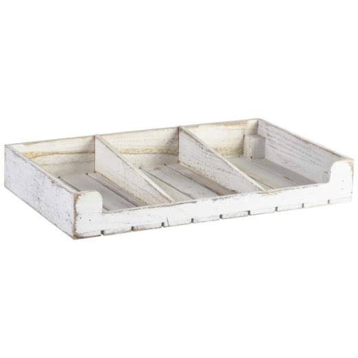 Rustic Wooden Display Crate-White Wash Finish