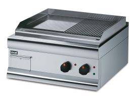 Silverlink 600 Griddle Steel Plate - Half-Ribbed - Dual Zone