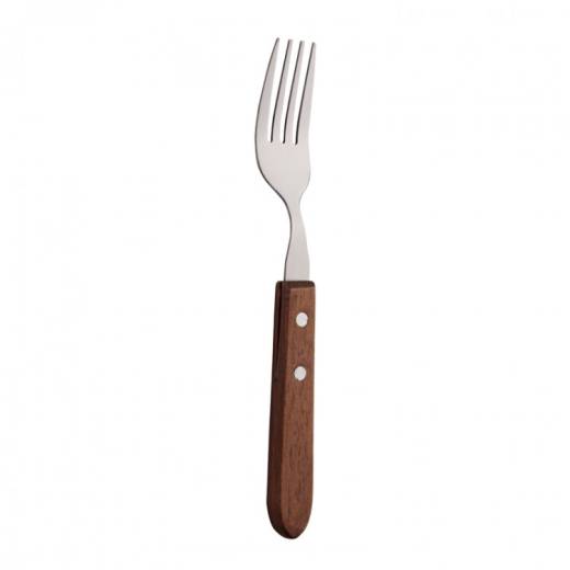 Wooden Handle Steak Fork (x12)