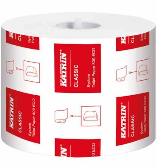Katrin Classic System Toilet Roll 800 100% Virgin Fibre (x36)