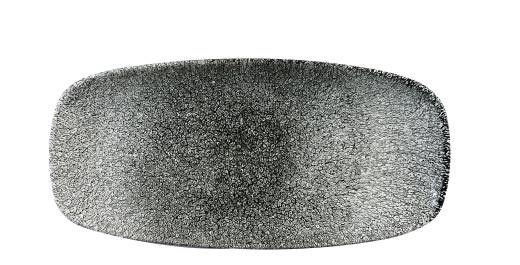 Raku Quartz Black Chefs' Oblong Plate No.2  26.9x12.7cm (x12)