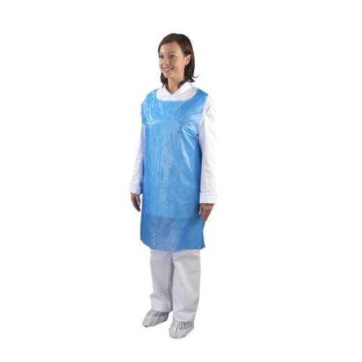 Disposable Aprons 27x42in on a Roll 10mu Blue (5x200)