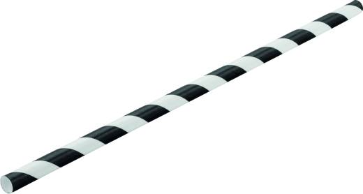 Paper Black Stripe Straw 20cm x 6mm (x250)