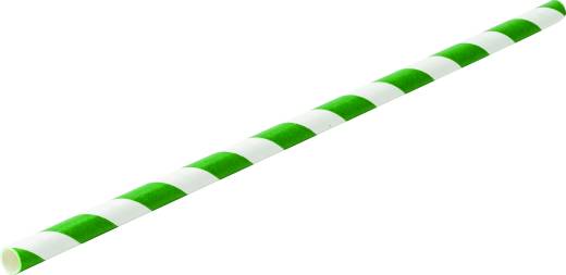 Paper Green Stripe Straw 20cm (x6000)
