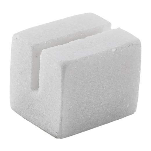 Mini Cube Sign Holder White Marble 3 x 2.5 x 2.5cm