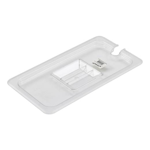 1/3 Polycarbonate Gastronorm Notched Lid Clear